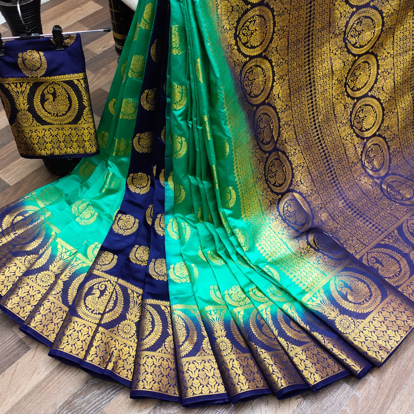 Women's Exclusive Collection Of Balaton Silk Saree With Contrast Border