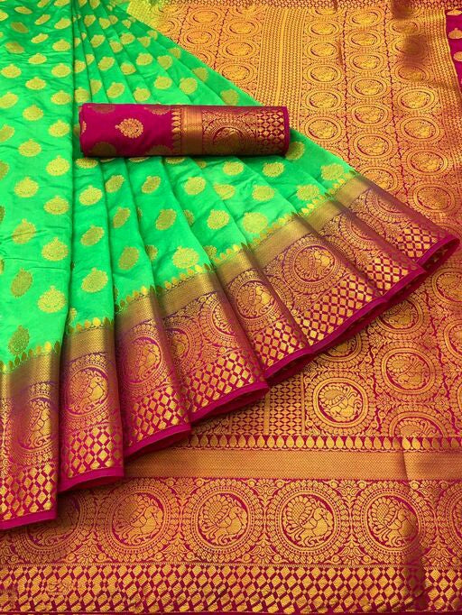 Women's Latest Collection Of Saree With Zari Butta Pattern