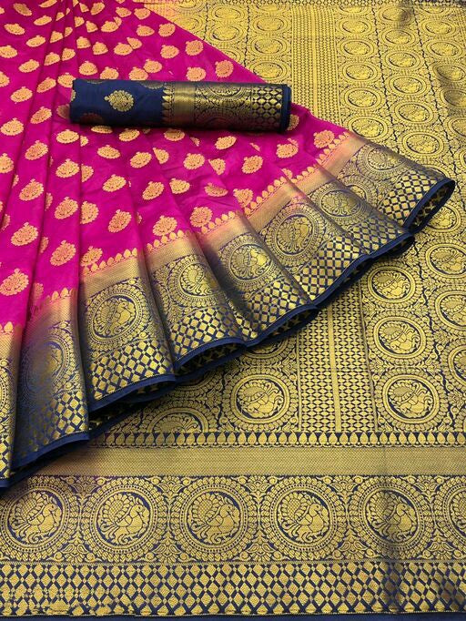 Women's Latest Collection Of Saree With Zari Butta Pattern