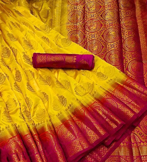 Women's Latest Collection Of Saree With Zari Butta Pattern