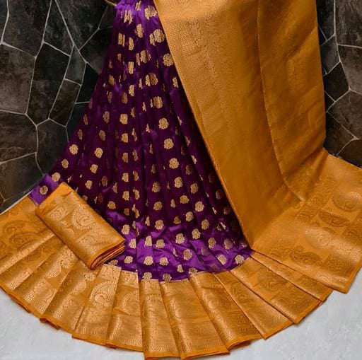 Women's Exclusionary Powerloom Nylon Silk Saree With Classy Rich Pallu