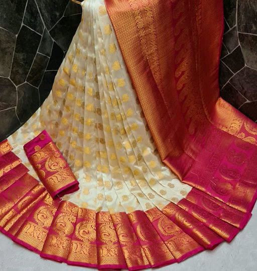 Women's Exclusionary Powerloom Nylon Silk Saree With Classy Rich Pallu