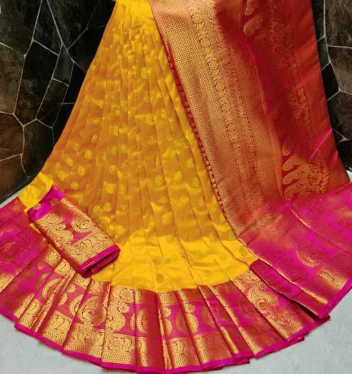 Women's Exclusionary Powerloom Nylon Silk Saree With Classy Rich Pallu