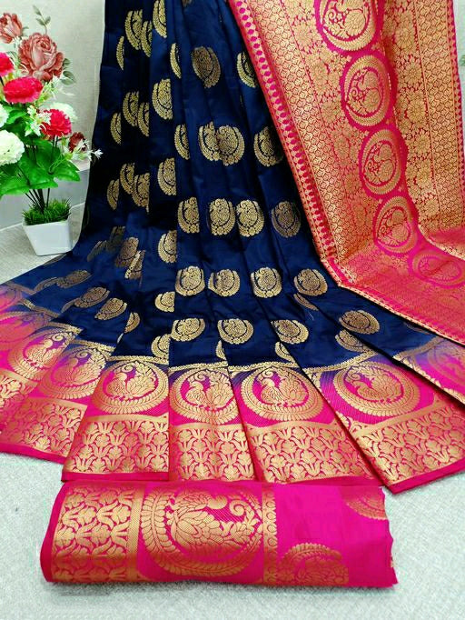 Women's Elegant Traditional Nylon Saree With Heavy Rich Pallu