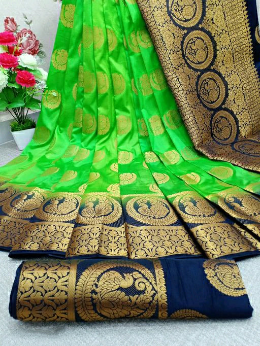 Women's Elegant Traditional Nylon Saree With Heavy Rich Pallu