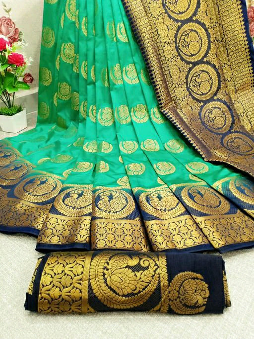 Women's Elegant Traditional Nylon Saree With Heavy Rich Pallu